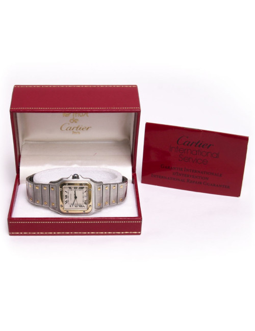 Montre "Santos  GM" CARTIER acier et or 18 carats