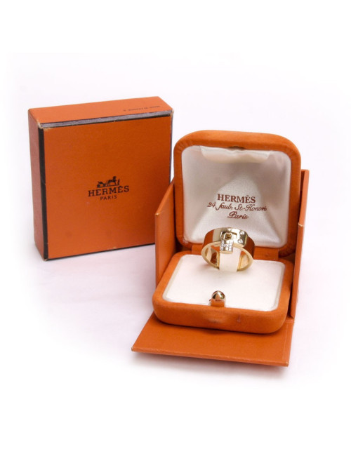 Bague HERMES  T 56 en or en diamants