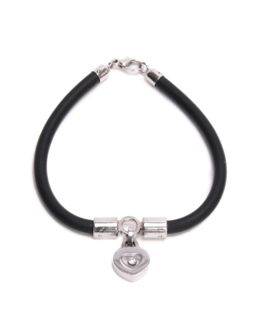 Bracelet CHOPARD en or blanc et coeur avec diamant