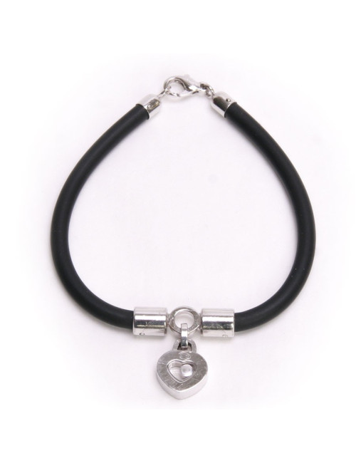 Bracelet CHOPARD en or blanc et coeur avec diamant