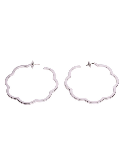 Clous d'oreille CHANEL  créoles en or blanc 