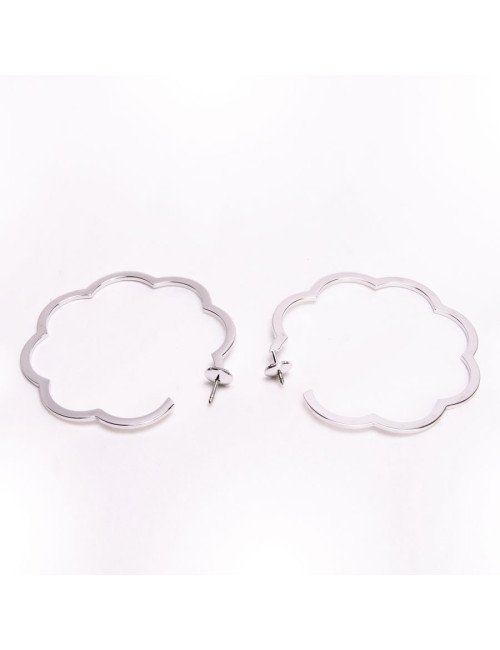 Clous d'oreille CHANEL en or blanc 