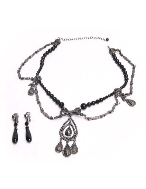 parure CHRISTIAN DIOR collier et boucles d'oreille