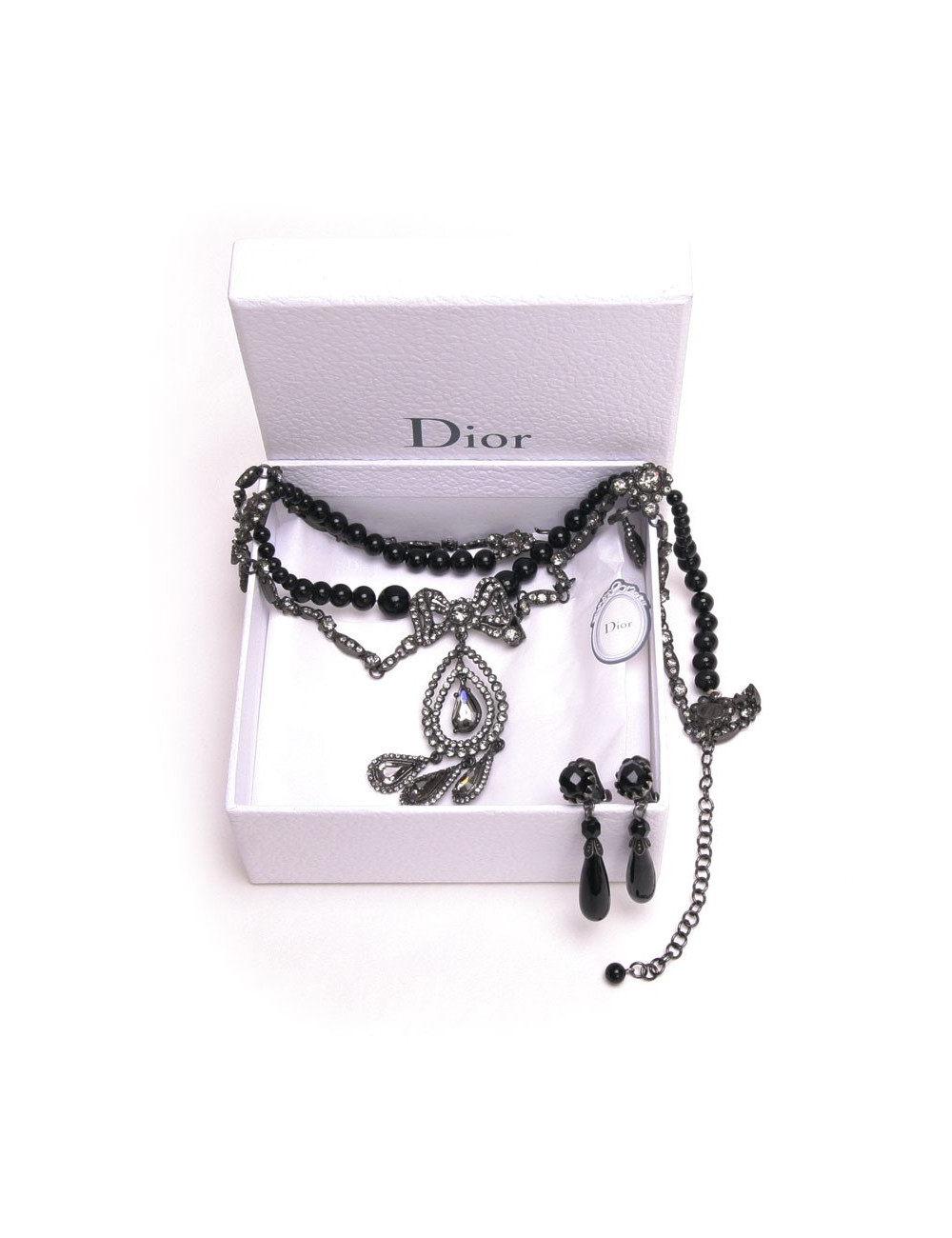 parure CHRISTIAN DIOR collier et boucles d'oreille