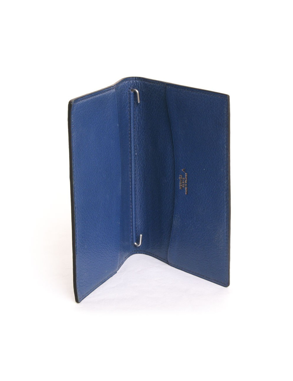 porte agenda HERMES crocodile porosus bleu jean's 