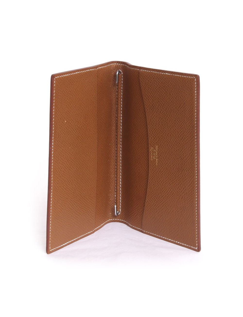 porte agenda HERMES cuir grainé courchevel gold