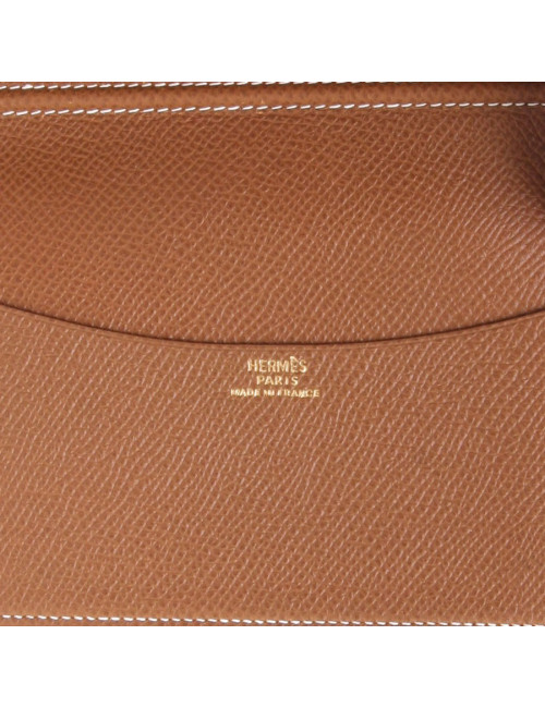 porte agenda HERMES cuir grainé courchevel gold