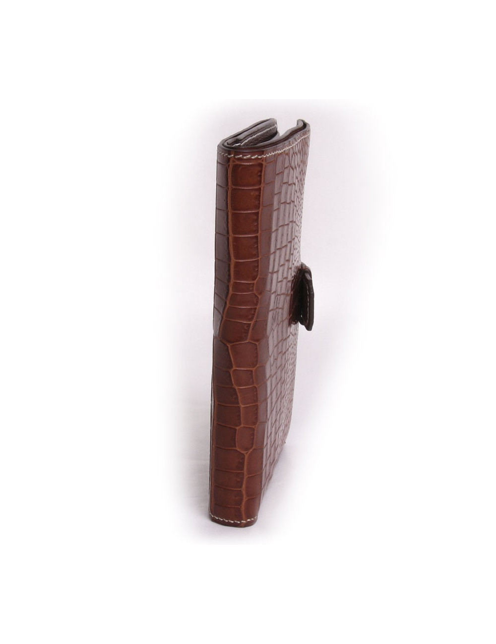 Rortefeuille HERMES  en crocodile niloticus couleur cognac