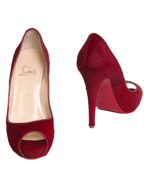 Sandales LOUBOUTIN T 37 platerforme façon poulain 