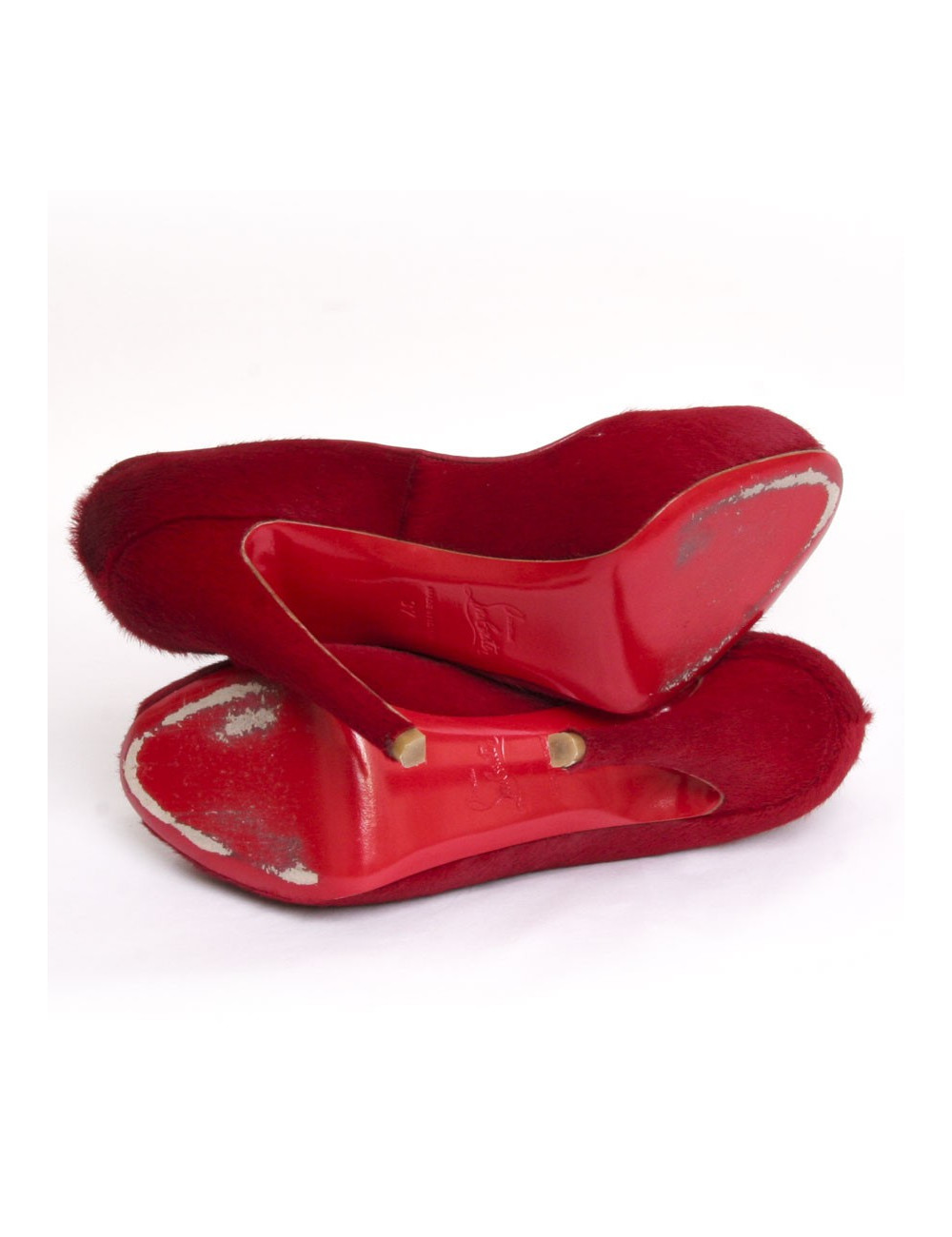 Sandales LOUBOUTIN T 37 platerforme façon poulain 