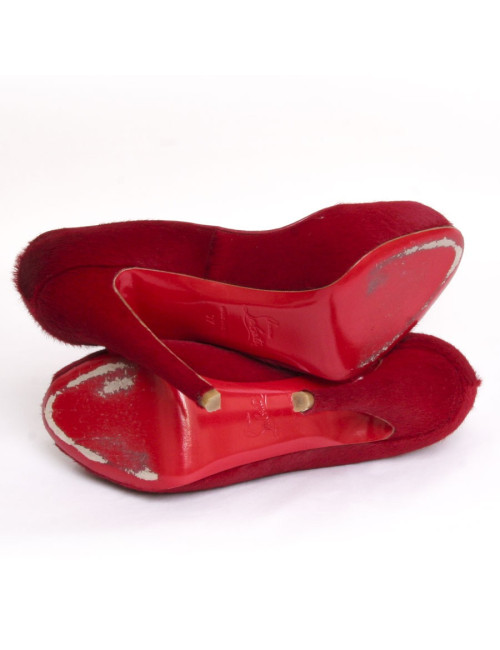 Sandales LOUBOUTIN T 37 platerforme façon poulain 