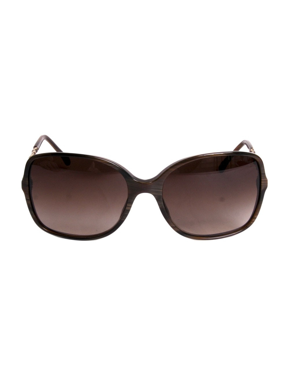Lunettes de soleil CHANEL marron façon bois 