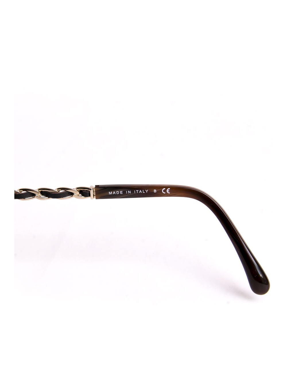 Lunettes de soleil CHANEL marron façon bois 