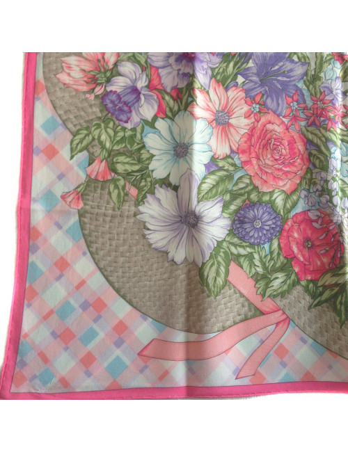 Carré de mousseline de soie Christian DIOR rose