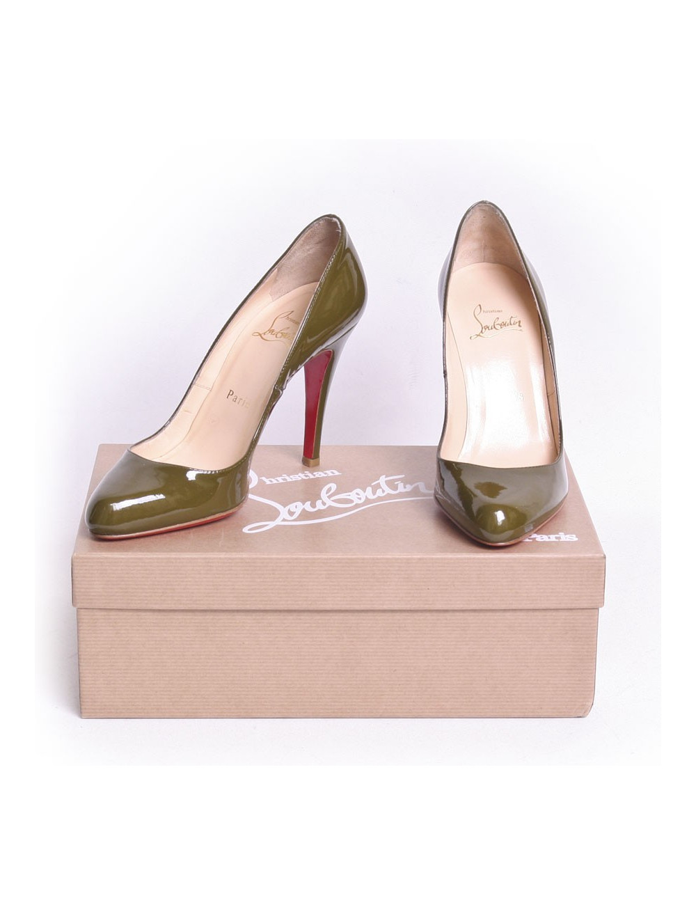 Pumps "Fifi" CHRISTIAN LOUBOUTIN T varnish 36 khaki Green