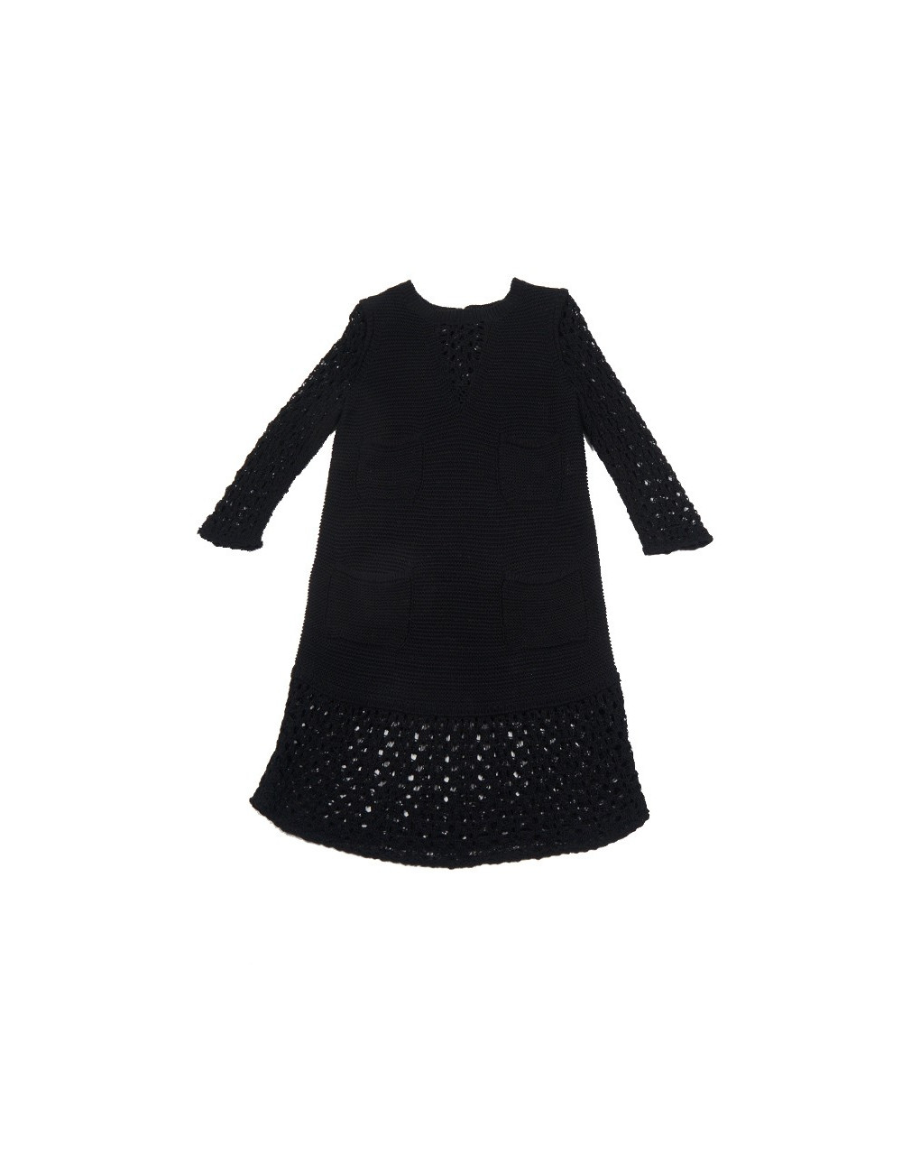 Robe CHANEL T40 crochet noir
