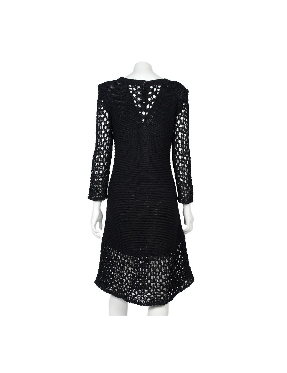 Robe CHANEL T40 crochet noir