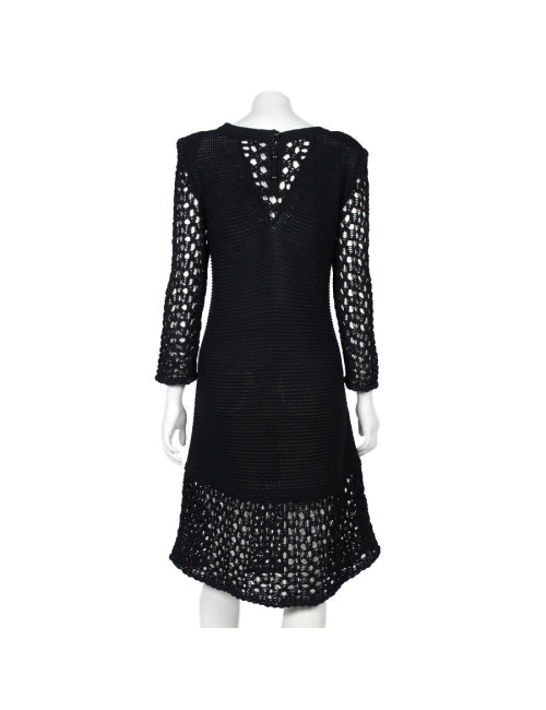 Robe CHANEL T crochet noir