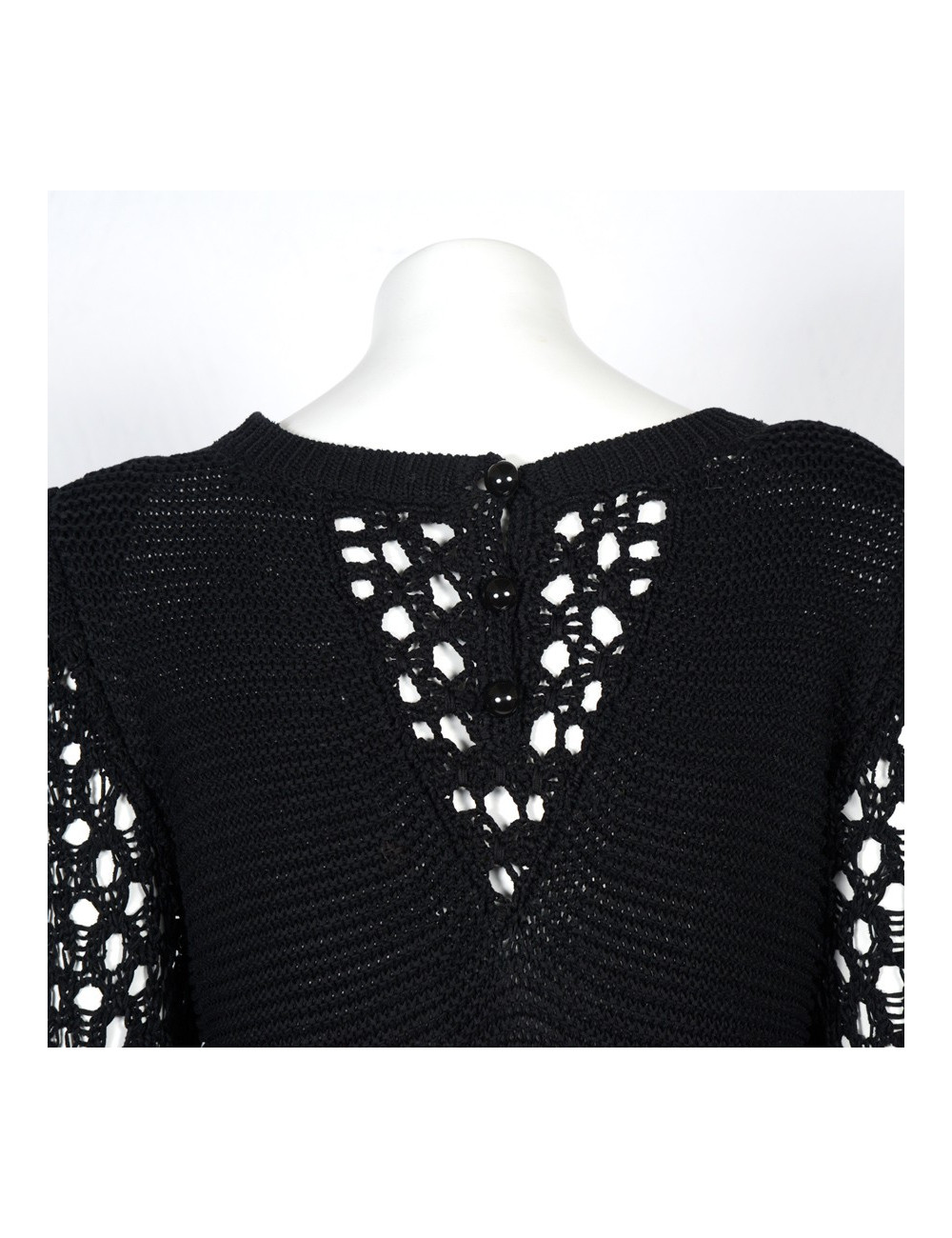 Robe CHANEL T40 crochet noir