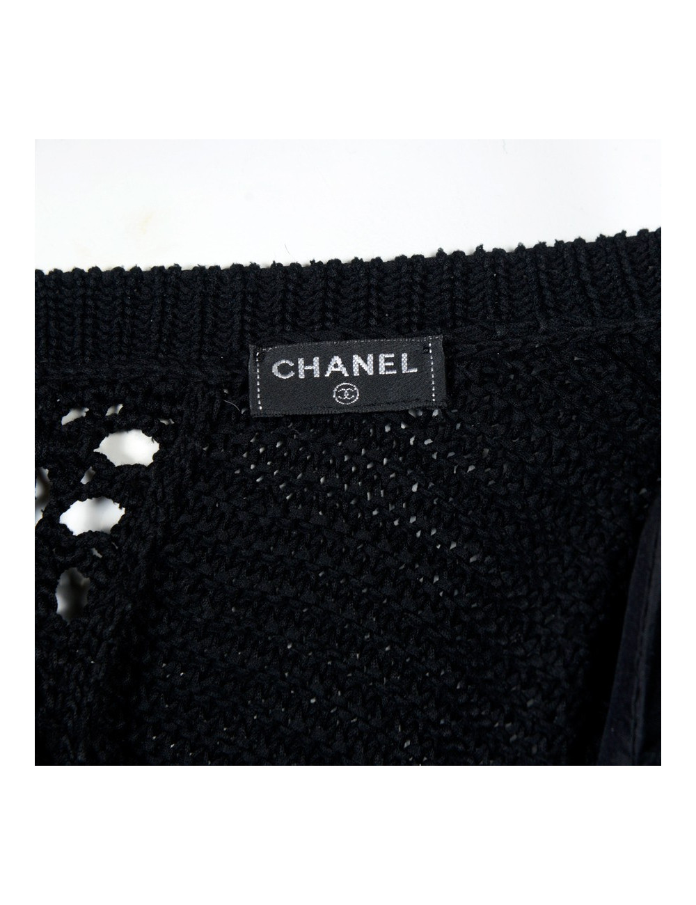 Robe CHANEL T crochet noir