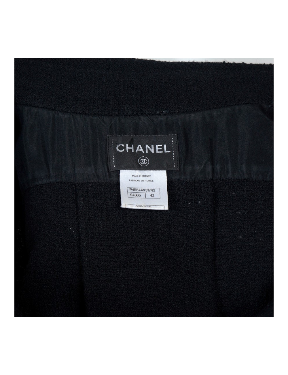 Robe "Paris-Singapour" CHANEL T42  noire