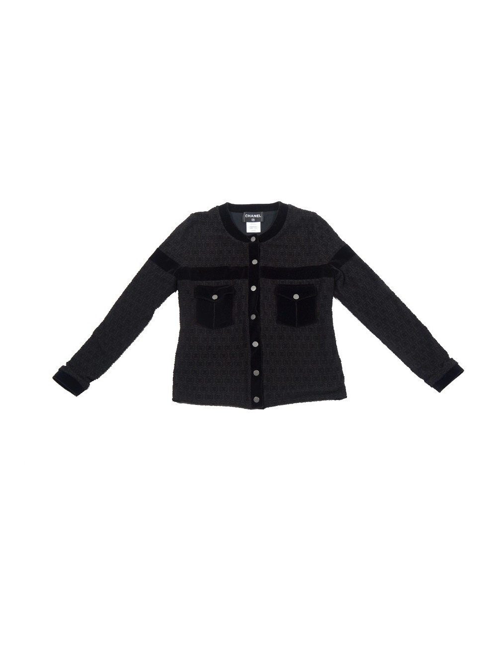 Veste CHANEL t 42 en coton noir