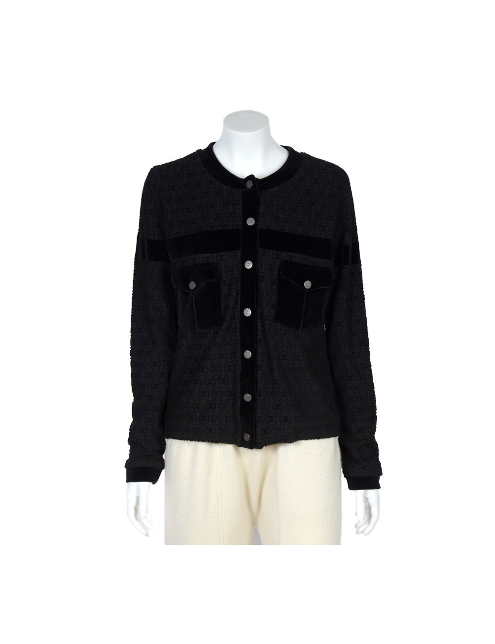 Veste CHANEL t 42 en coton noir