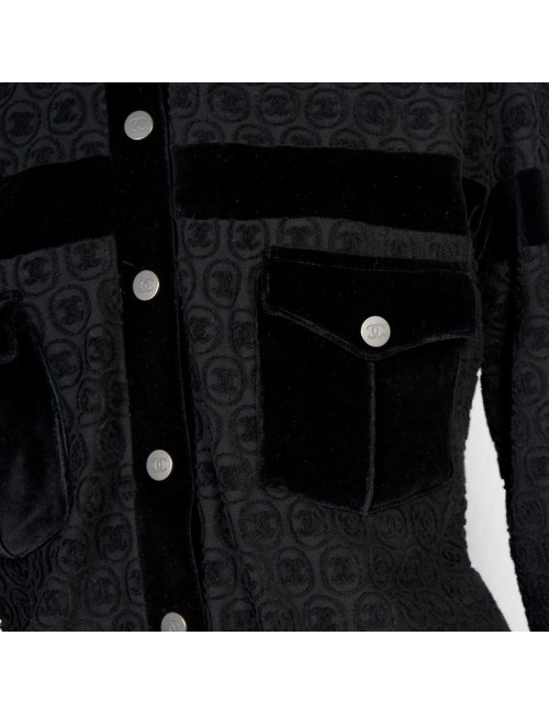 Veste CHANEL t 42 en coton noir