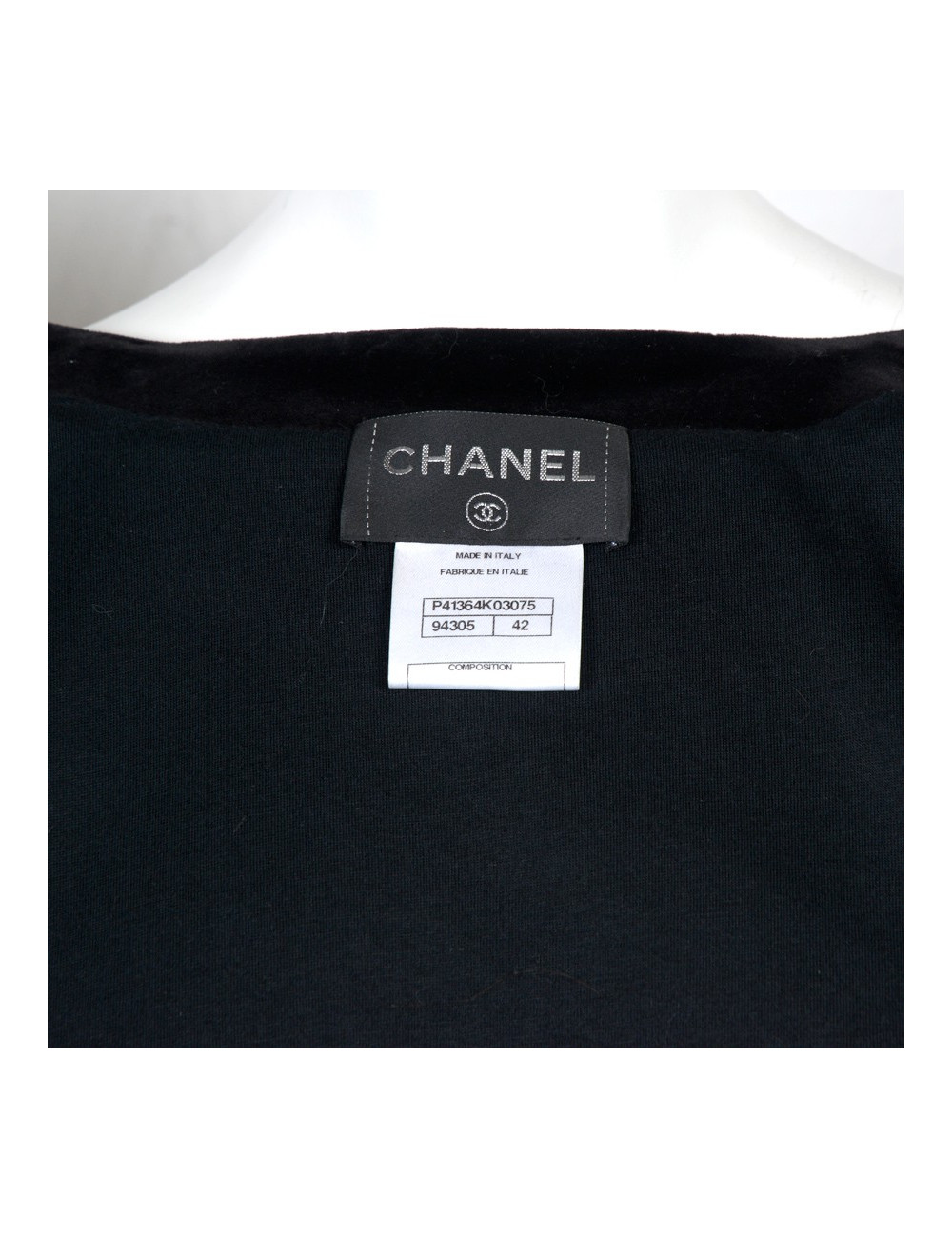 Veste CHANEL t 42 en coton noir