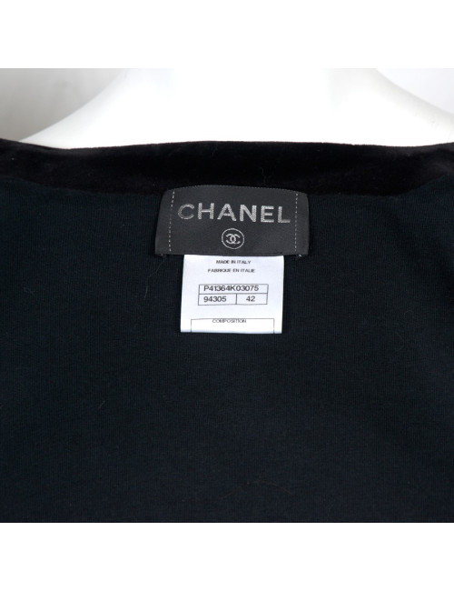 Veste CHANEL t 42 en coton noir