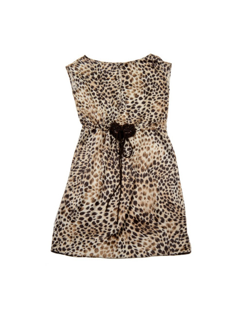 Robe VALENTINO en soie motif panthère 