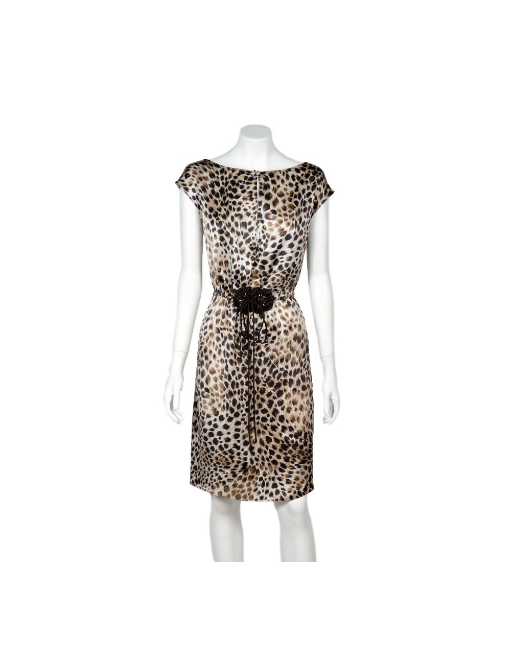 Robe VALENTINO en soie motif panthère 