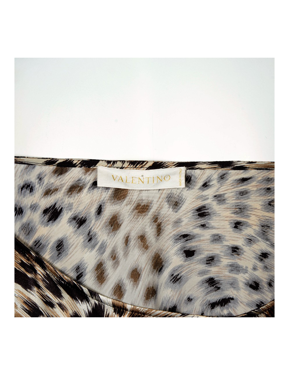 Robe VALENTINO en soie motif panthère 