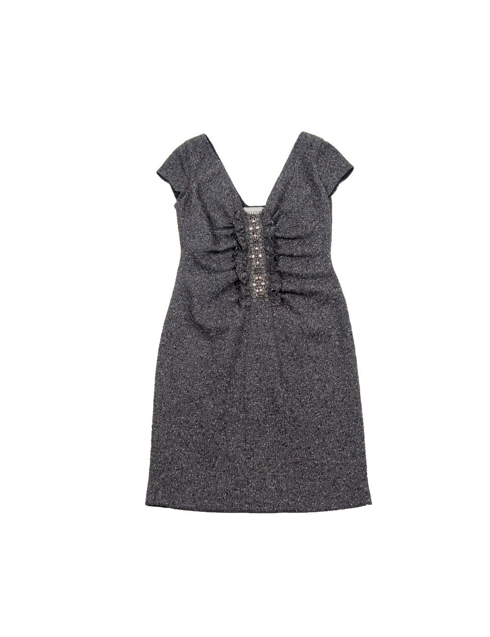Robe VALENTINO  T38 en tweed et broderies