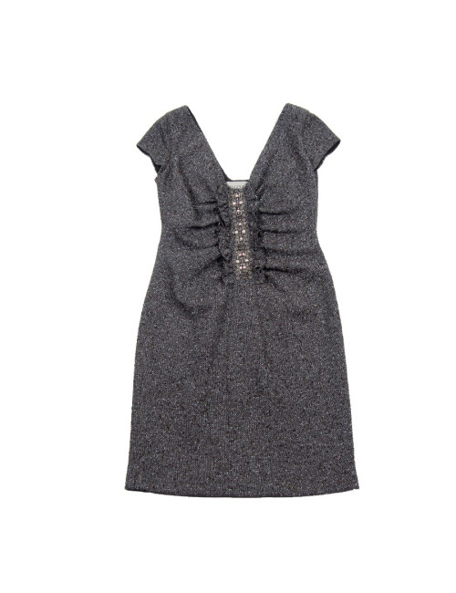Robe VALENTINO  T38 en tweed et broderies
