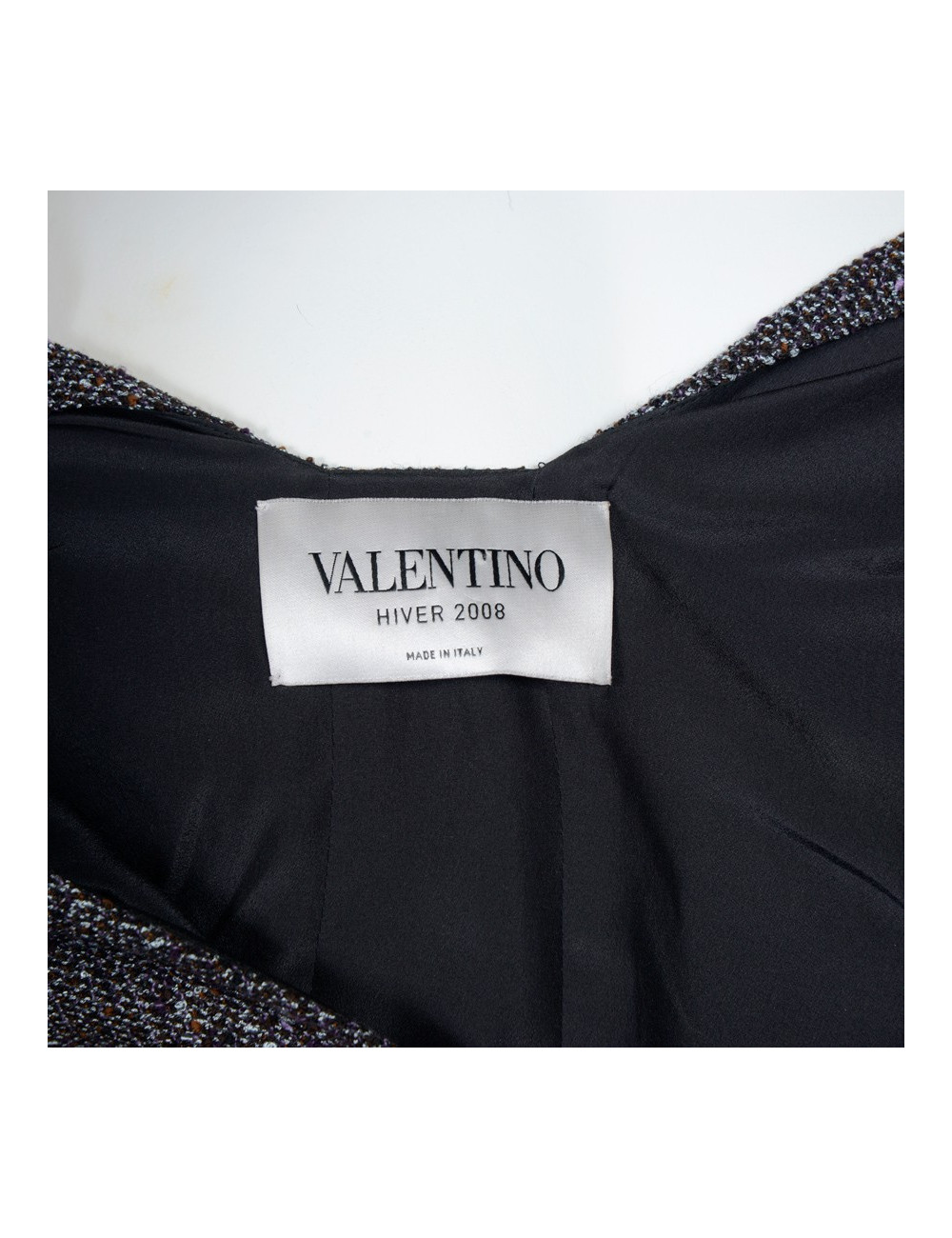 Robe VALENTINO  T38 en tweed et broderies
