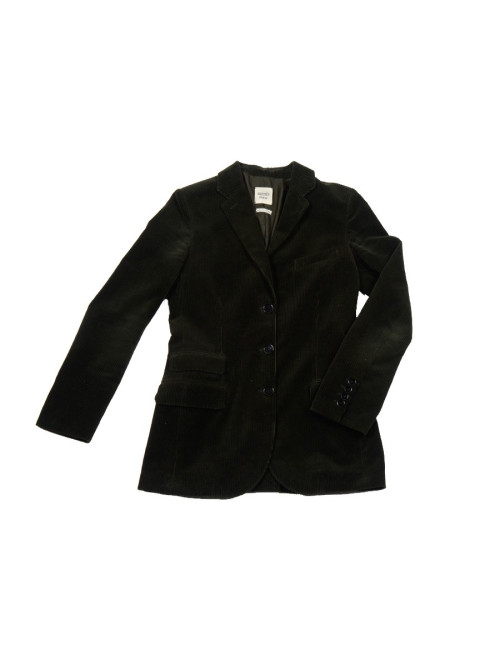 Veste HERMES T 36 velours côtelé vert foncé