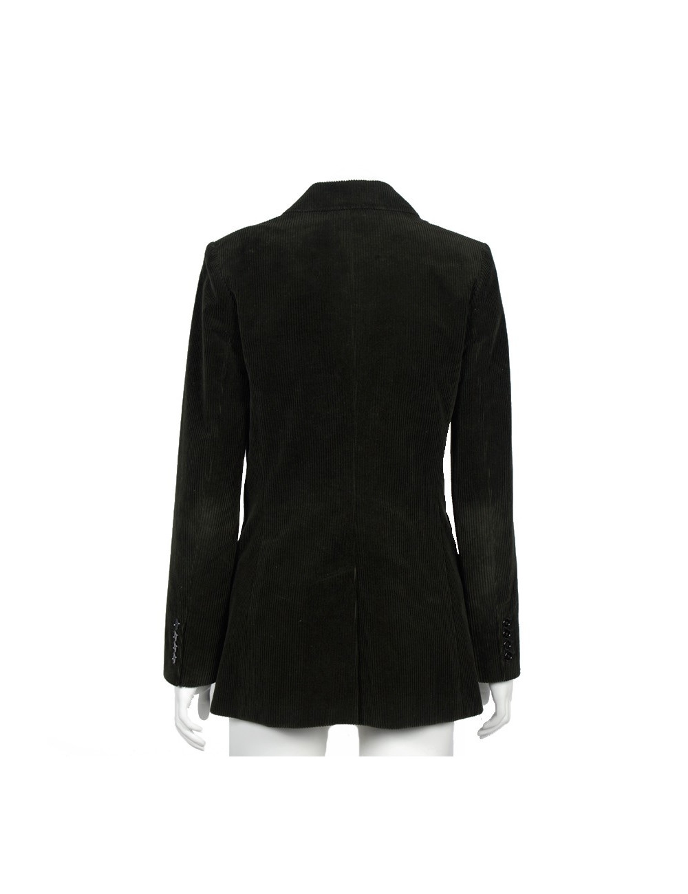 Veste HERMES T 36 velours côtelé vert foncé