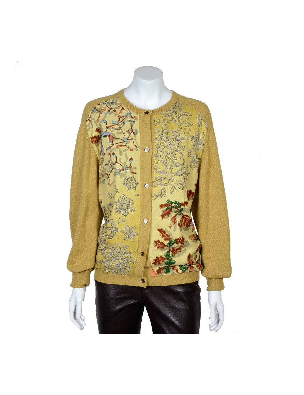 Gilet HERMES en soie et cachemire 