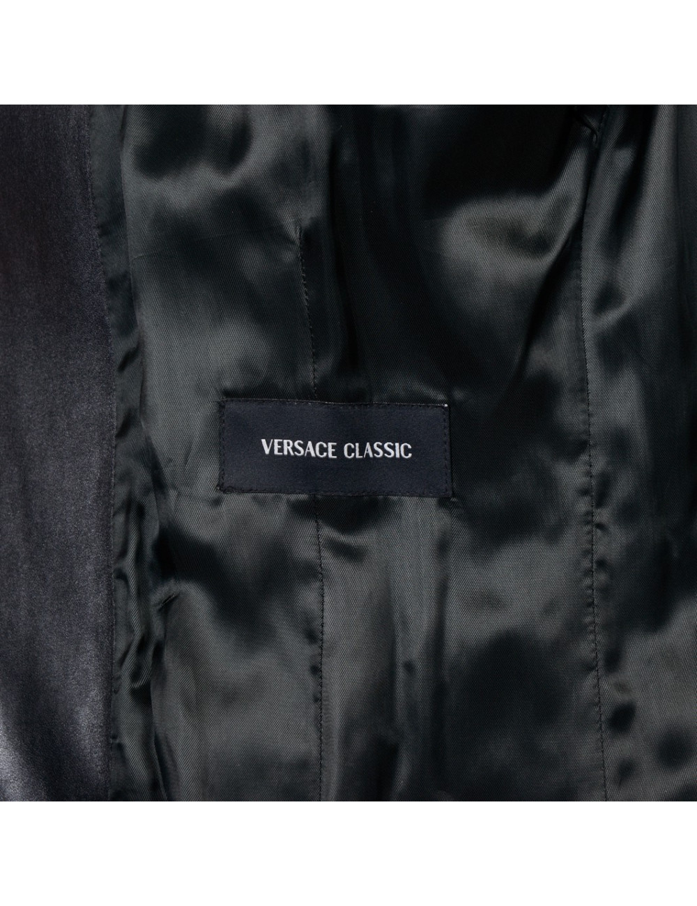 Trench VERSACE Classic cuir souple noir
