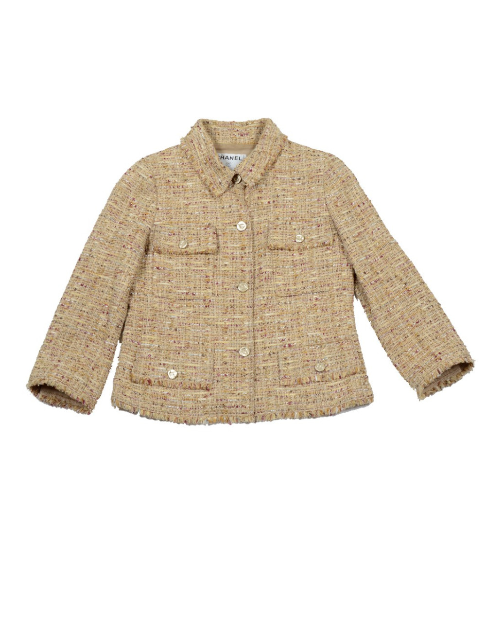 Veste CHANEL t 40 tweed beige