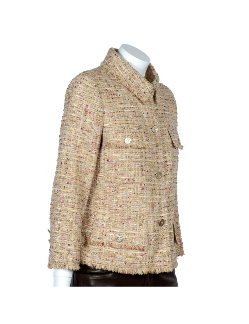 Veste CHANEL t 40 tweed beige