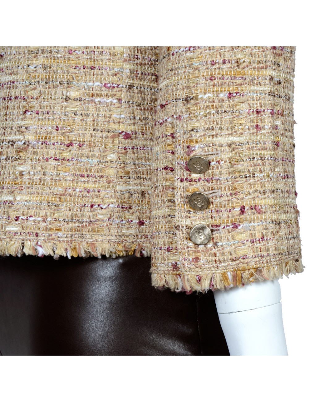 Veste CHANEL t 40 tweed beige