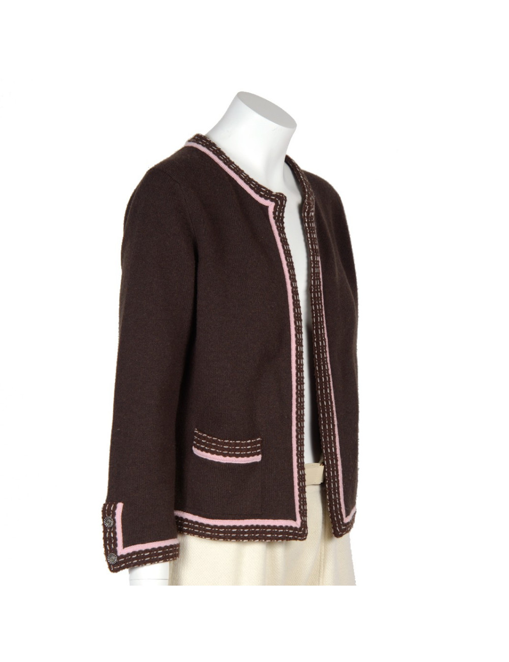 Gilet CHANEL cachemire t 38 