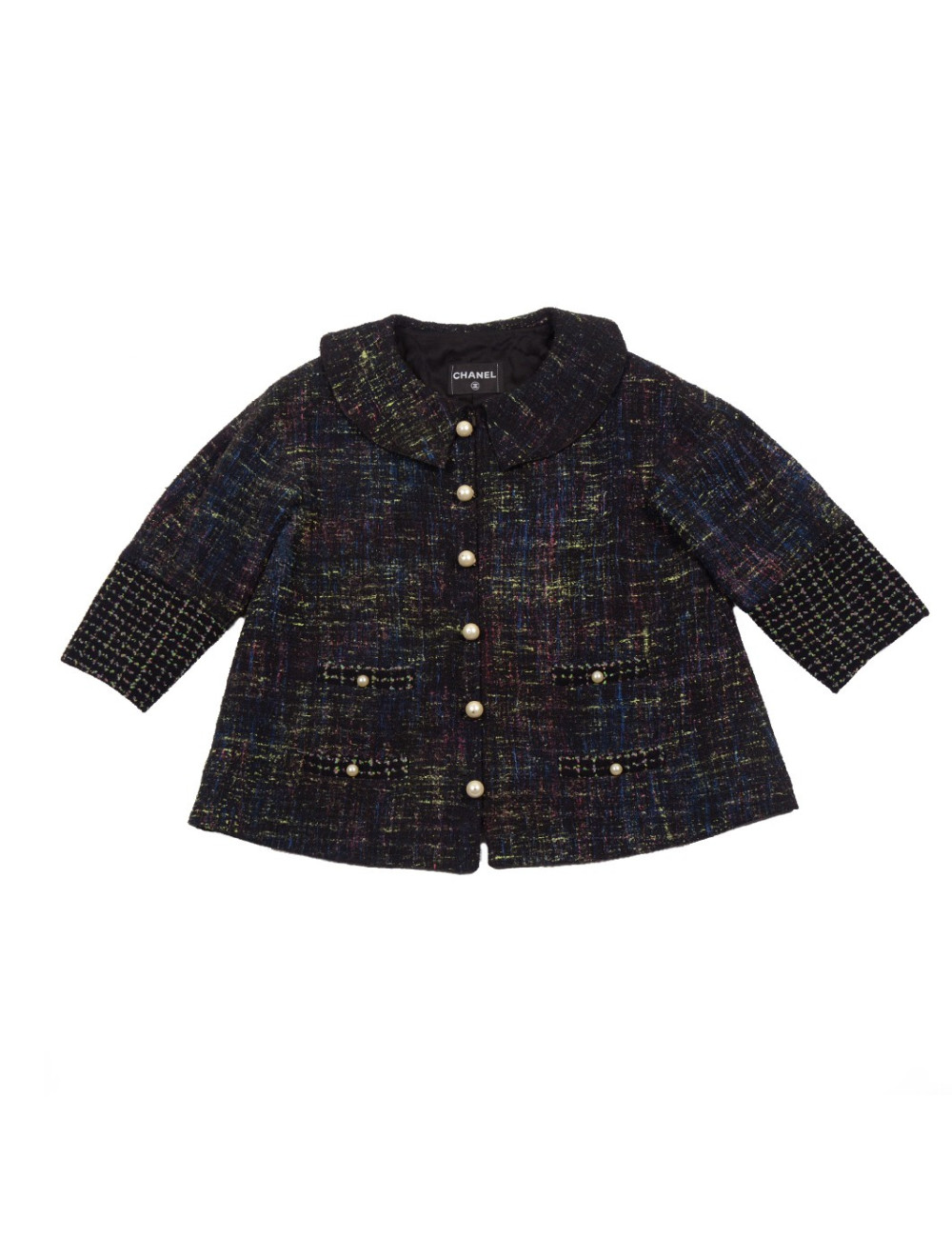 Veste CHANEL tweed et perles nacrées