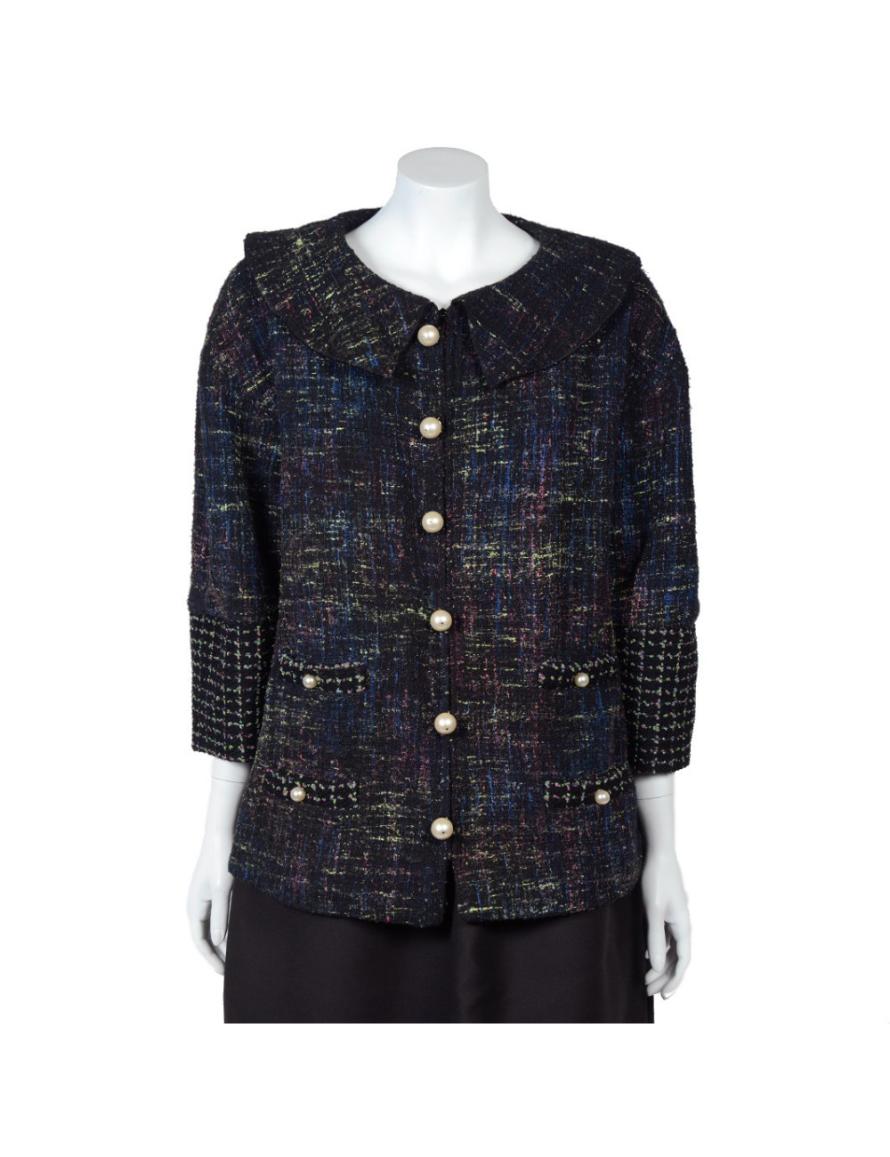 Veste CHANEL tweed  et perles nacrées