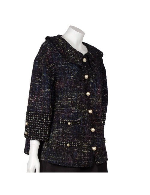 Veste CHANEL tweed et perles nacrées