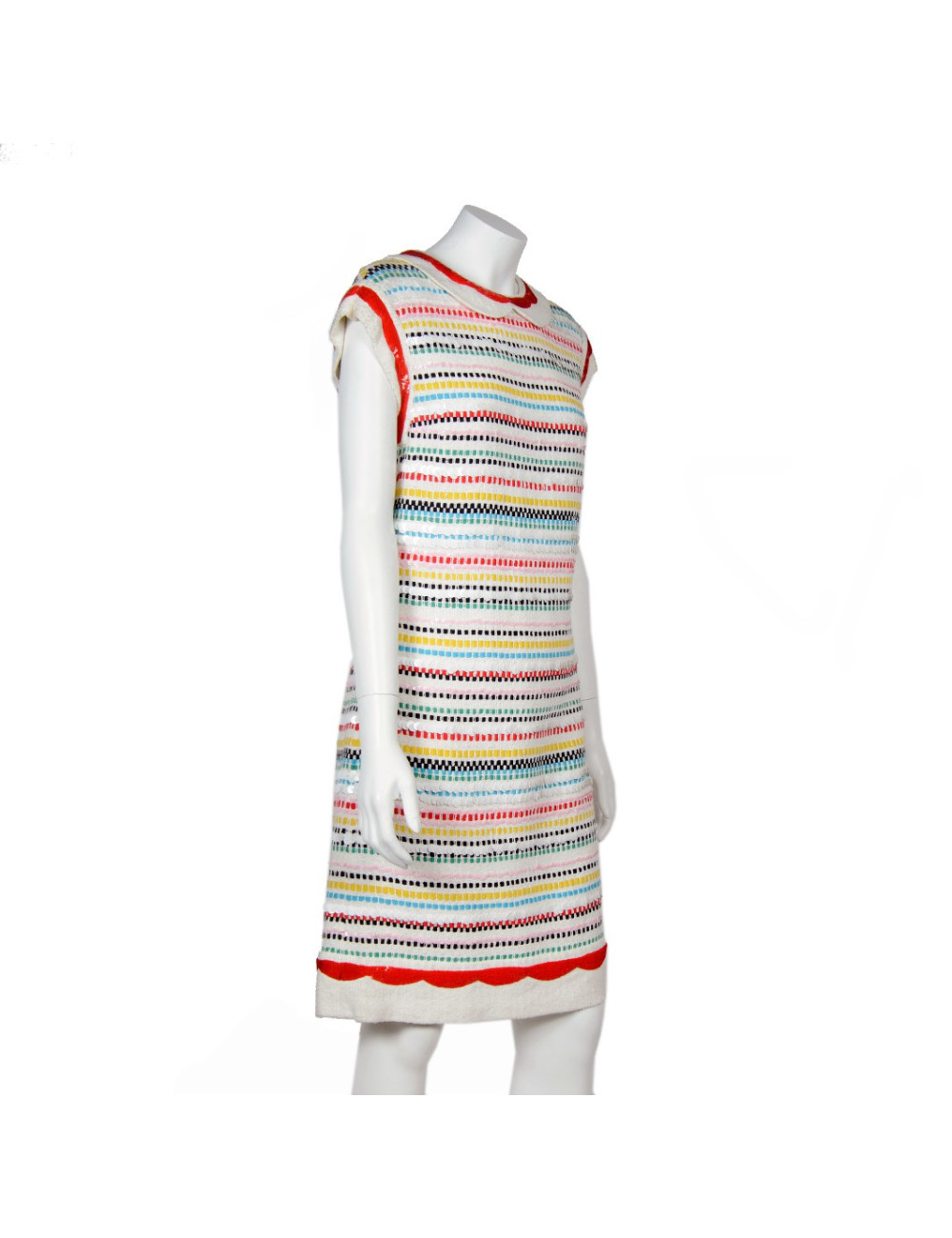 Robe CHANEL t 40 à sequins multicolore