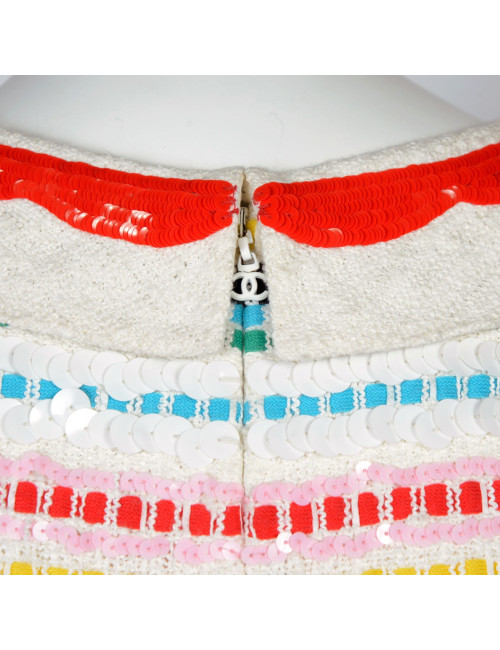 Robe CHANEL t 40 à sequins multicolore