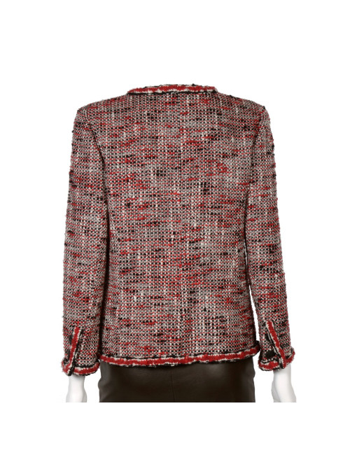 Veste tweed rouge CHANEL T38
